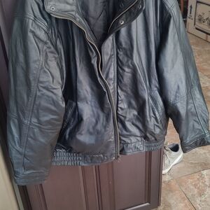 Men's Black Leather Jacket